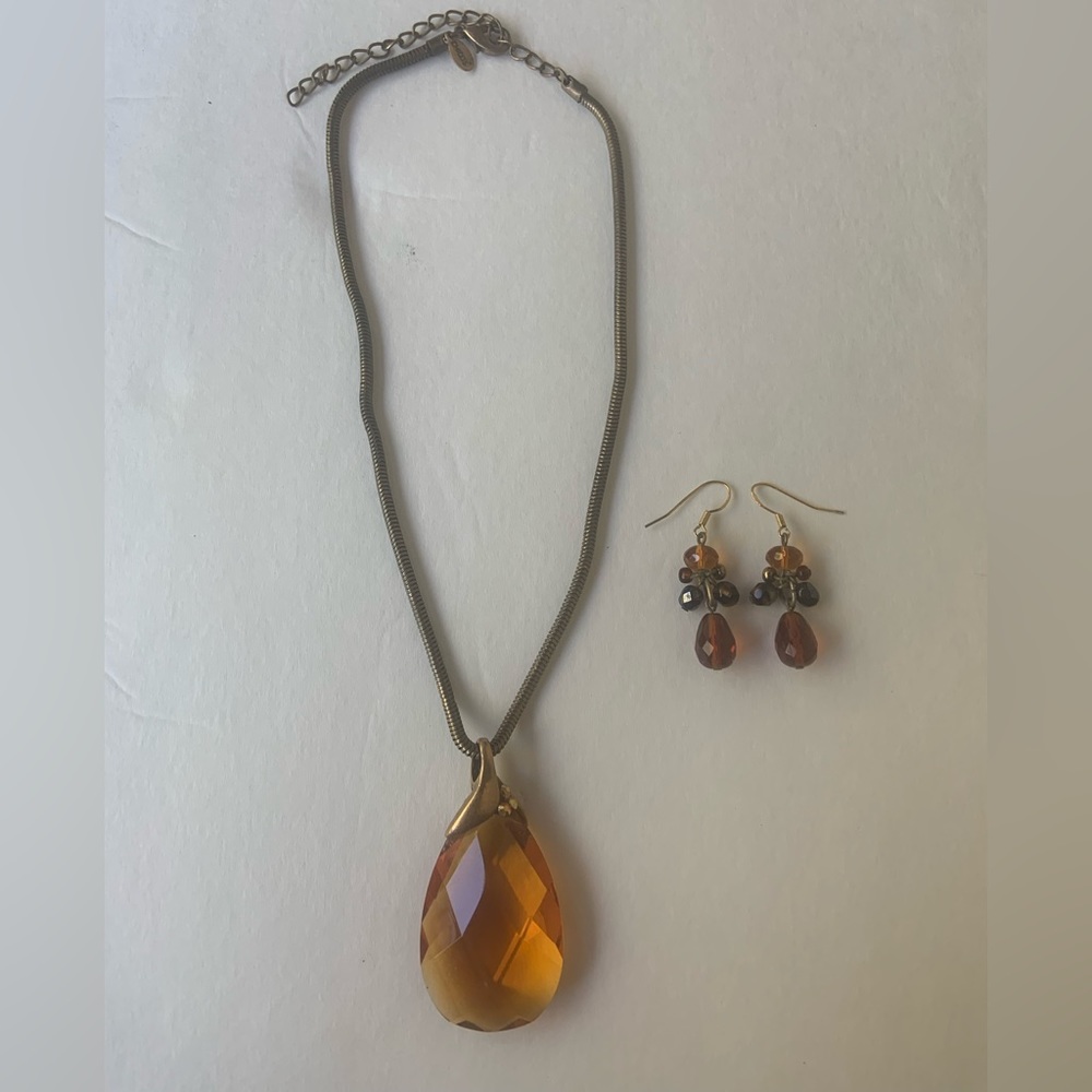 Chico’s Topaz Necklace and Earrings